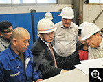  Xinhai president and Trelleborg delegation viewed wear-resisting rubber 