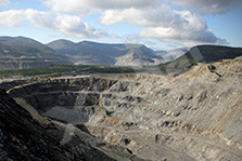 A mining area landform