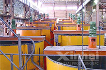 Double impeller leaching tank