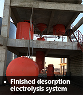 Finished desorption electrolysis system